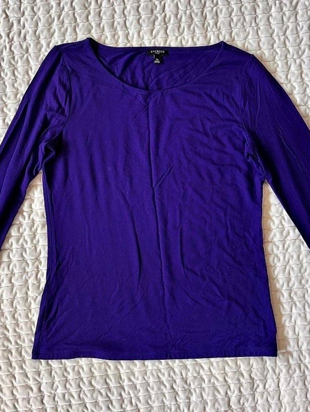 Talbots Long Sleeve Top in Purple Size Small Petite Like New